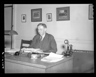 Deans & Professors (1940 Kentuckian) (University of                             Kentucky); man sitting at a desk
