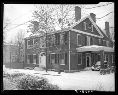 Mrs. Anderson Gratz; home, exterior front view of                             house