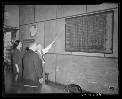 W. T. Sistrunk & Company, 601-603 West High; group                             looking at a chart on the wall