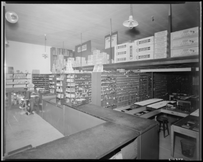 Goodwin Brothers, 444-450 East Main; interior view of stockroom                             and parts counters