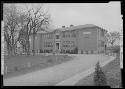 North Middletown High School, exterior view of building and                             driveway