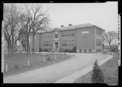 North Middletown High School, exterior view of building and                             driveway