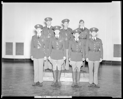 Pershing Rifle Company, University of Kentucky; C-1 Officers,                             group portrait