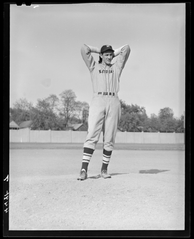 Baseball Player, (1941 Kentuckian) (University of Kentucky);                             pitcher standing on the mound