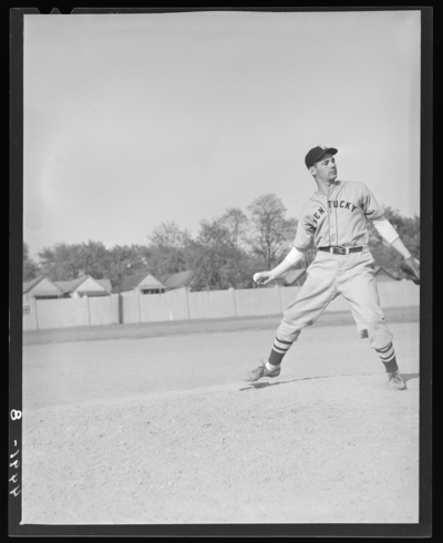 Baseball Player, (1941 Kentuckian) (University of Kentucky);                             pitcher standing on the mound