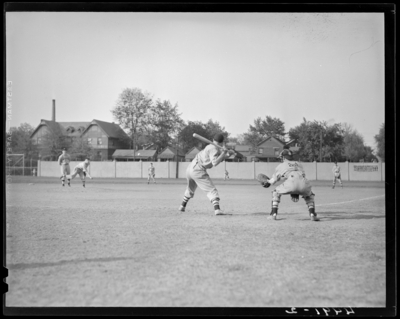 Baseball Player, (1941 Kentuckian) (University of Kentucky);                             baseball team on the field, game in play
