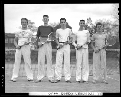 Freshman Tennis Team, (1941 Kentuckian) (University of Kentucky);                             team group portrait