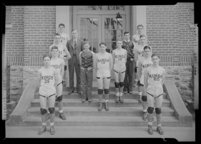 North Middletown High (School); exterior, basketball team, group                             portrait