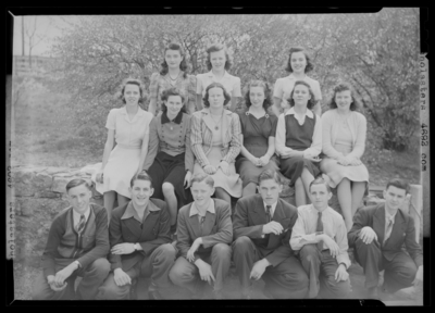 North Middletown High (School); exterior, Scholasters, group                             portrait