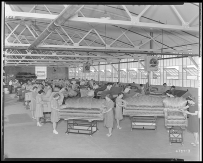 S. Karpen & Brothers (furniture manufacturers), 510 Henry                             Clay Boulevard; interior, workers upholstering furniture