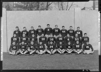 Varsity Football Team, (1942 Kentuckian) (University of                             Kentucky); group portrait