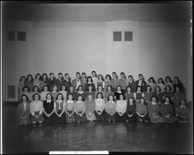 The Alpha Magna Mater, (1942 Kentuckian) (University of                             Kentucky); Union building, interior, group portrait