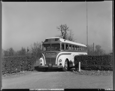 Southeastern Greyhound Lines; coaches, exterior of bus number 712                             (no. 712), front view