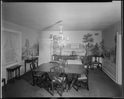 Circle M. Farm; Edward S. Moore (owner); interior, dining                             room
