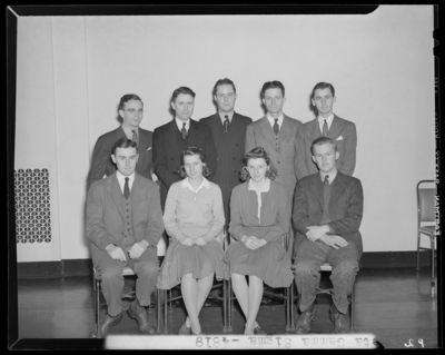 Beta Gamma Sigma, (1942 Kentuckian) (University of Kentucky);                             Student Union Building, Ball Room, interior; group portrait
