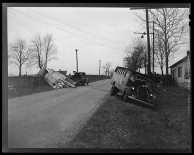 State Auto Mutual Insurance Company: wreck of Fayette                             African-American segregated school bus and truck; school bus in ditch,                             front-end damage