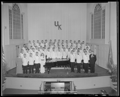Men’s Glee Club, (1942 Kentuckian) (University of Kentucky);                             Memorial Hall, interior; group portrait