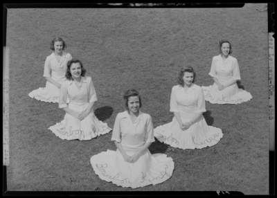 Cheerleaders; Bourbon County School Groups, North Middletown                             High; exterior, group portrait