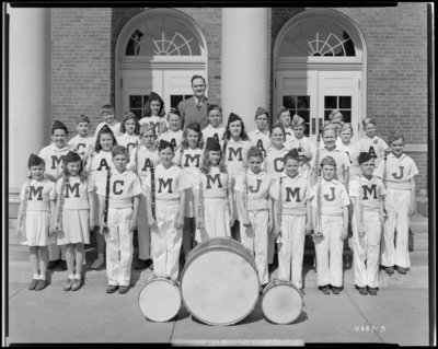 All City Elementary Band, Henry Clay High School; exterior, group                             portrait