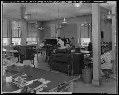 Kentucky Utilities Company (167 West Main Street); interior;                             office workers