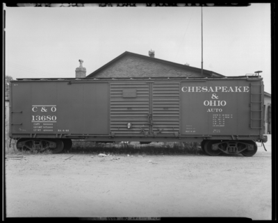 Combs Lumber Company, 439 East Main; train (railroad) boxcar                             (Chesapeake & Ohio, C& O 13680)