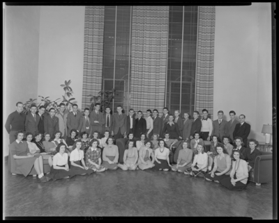 YWCA (Young Women's Christian Association) & YMCA                             (Young Men's Christian Association), (1943 Kentuckian) (University                             of Kentucky); group portrait
