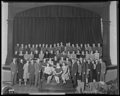 Newman Club, (1943 Kentuckian) (University of Kentucky); St.                             Catherine Academy; interior; group portrait