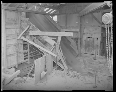 Central Rock Company, (Old Frankfort Pike); rock processing                             building; interior