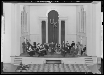 Philharmonic on stage of Memorial Hall (1943 Kentuckian)                             (University of Kentucky)