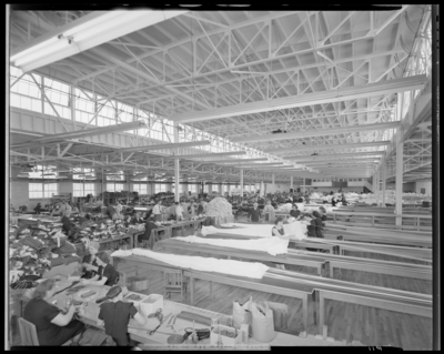 Irving Air Chute; employees in parachute factory