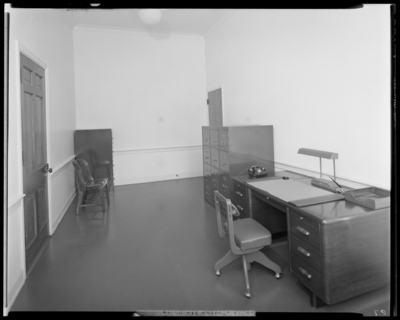 Irving Air Chute; parachute factory; interior desk and                             chairs