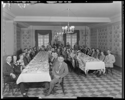 National Life & Accident Insurance Company, people                             gathered in dinning room