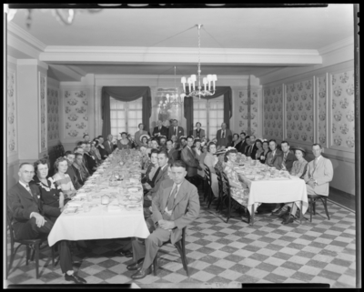 National Life & Accident Insurance Company, people                             gathered in dinning room