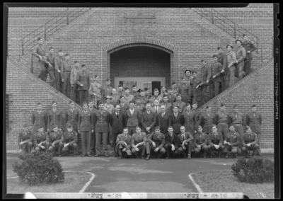 American Institute of Electrical Engineering (1944 Kentuckian)                             (University of Kentucky); group gathered on steps of                             building