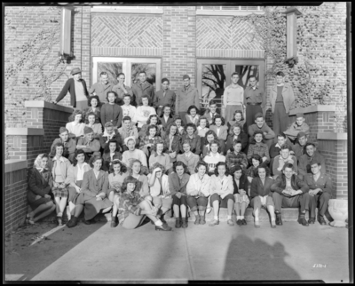 Outing Club, University of Kentucky; Student Union Building;                             exterior; group portrait