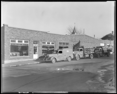 Central Welding Supplies, 431 East Vine; exterior; company trucks                             parked in front of building