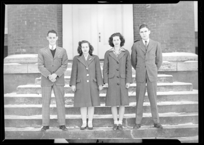 Senior Class Officers, Georgetown College; exterior; group                             portrait