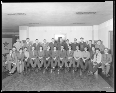 Veteran's staff, University of Kentucky; Student Union                             Building; interior; group portrait