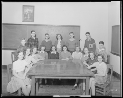 Student Council, Garth High School (Georgetown); interior; group                             portrait