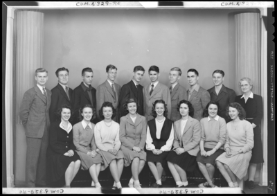 National Honor Society, Garth High School (Georgetown); interior;                             group portrait
