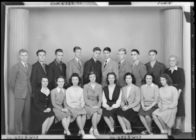 National Honor Society, Garth High School (Georgetown); interior;                             group portrait