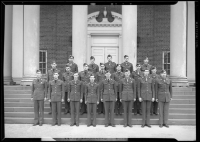 University of Kentucky Military Department; Sophomore Class group                             on steps
