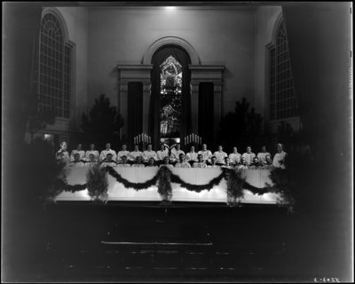 University of Kentucky Choristers; group on stage at Memorial                             Hall
