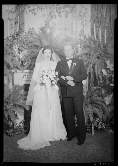 Doris Schumaker; wedding; bride and groom