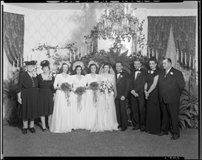 Doris Schumaker; wedding party; group