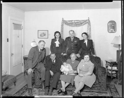 M.L.S. Ford; (310 Cocran); family members, four (4) generations;                             exterior; group portrait