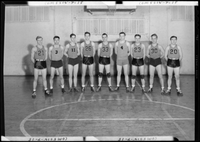 Georgetown College; Men's Basketball Club; gym (gymnasium);                             interior; group portrait