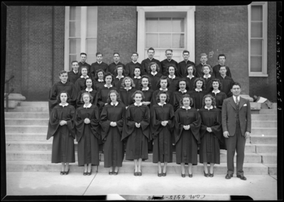 Georgetown College; College Choir; exterior; group                             portrait