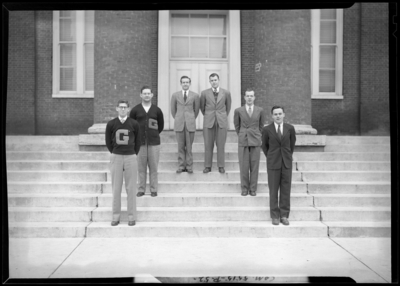 Georgetown College; Men's self governing board; exterior;                             group portrait