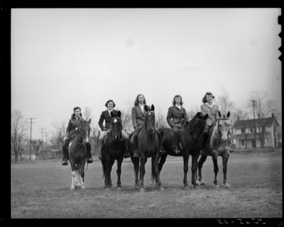 Georgetown College; group on horseback